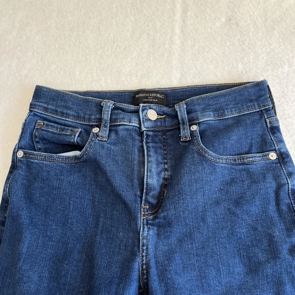 Banana Republic Jeans Women's 26/2 Blue High Rise Slim Dark Wash OLX New House‎